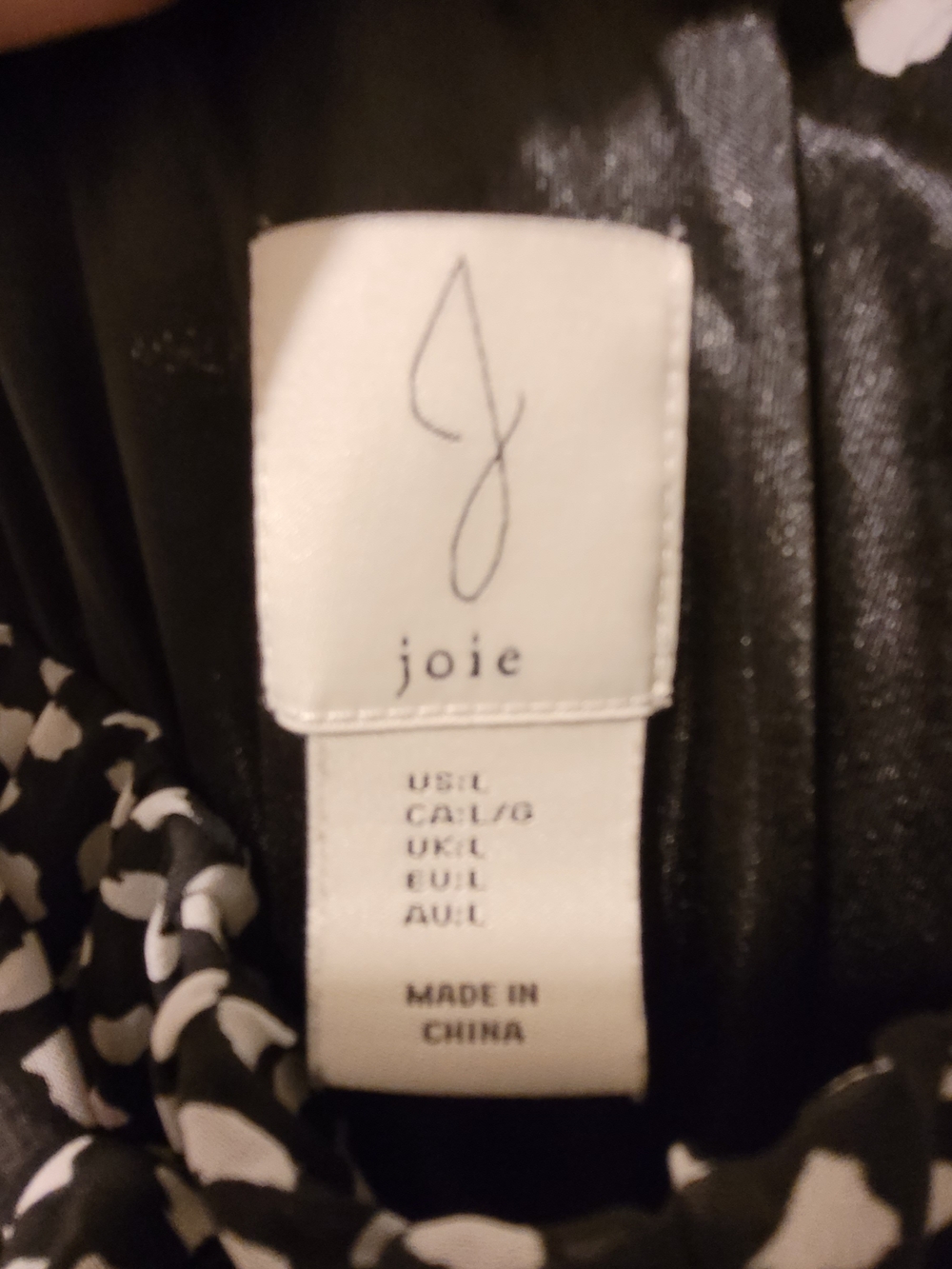 Joie Black and White Printed Maxi Skirt with Tie Waist - Picture 3 of 3